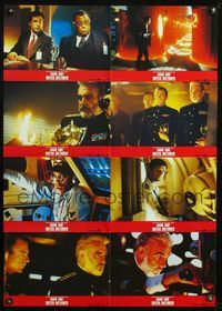 4d311 HUNT FOR RED OCTOBER Jones style German LC poster '90 Russian military sub cap'n Sean Connery!