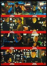 4d313 HUNT FOR RED OCTOBER Neill style German LC poster '90 Russian military sub cap'n Sean Connery!