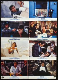 4d315 LICENCE TO KILL Dalton style German LC poster '89 great images of Timothy Dalton as James Bond