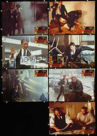 4e536 SEVEN 7 German movie lobby cards '95 cool images of detectives Morgan Freeman & Brad Pitt!