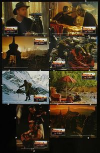 4e514 SEVEN YEARS IN TIBET 8 German lobby cards '97 Jean-Jacques Annaud, cool images of Brad Pitt!