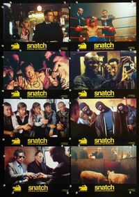 4e517 SNATCH 8 German lobby cards '00 Guy Ritchie, boxer Brad Pitt, Benicio Del Toro, Jason Statham!