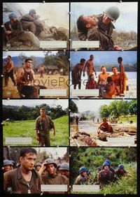 4e522 THIN RED LINE 8 German movie lobby cards '98 Sean Penn, George Clooney, John Cusack in WWII!