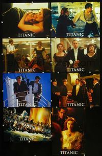 4e524 TITANIC 8 German lobby cards '97 Leonardo DiCaprio & Kate Winslet, directed by James Cameron!