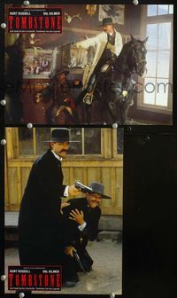4e591 TOMBSTONE 2 German movie lobby cards '93 cool images of Kurt Russell as Wyatt Earp!