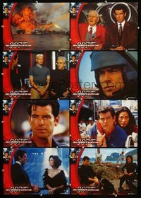 4e525 TOMORROW NEVER DIES 8 German lobby cards '97 great images of Pierce Brosnan as James Bond 007!