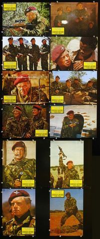 4e440 WILD GEESE 12 German LCs '78 cool images of Richard Burton, Roger Moore & Richard Harris!