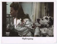 4e617 GREAT SACRIFICE German 9x12 movie still R50s profile of Kristina Soderbaum, dog!