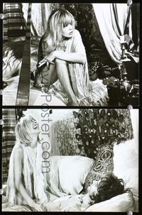 4e588 PERFORMANCE 2 German 7x9.5 stills '70 Mick Jagger, two great images of sexy Anita Pallenberg!