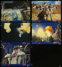 4e267 MESSAGE FROM SPACE 5 Japanese movie lobby cards '78 Sonny Chiba, wild sci-fi images!