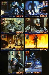 4e261 ROBOCOP 8 Japanese movie lobby cards '87 Paul Verhoeven, Peter Weller, classic sci-fi!