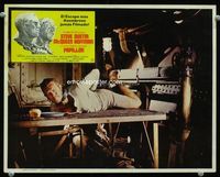 4e970 PAPILLON Mexican movie lobby card '74 great image of shackled & chained Steve McQueen!