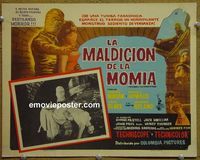 4e945 CURSE OF THE MUMMY'S TOMB Mexican LC '64 Hammer horror, border art of monster & sexy girl!