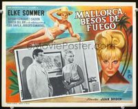 4e965 MALLORCA BESOS DE FUEGO Mexican LC '62 Bahia de Palma, sexy art & image of Elke Sommer!