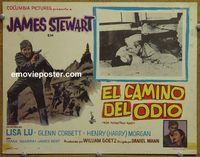 4e967 MOUNTAIN ROAD Mexican movie lobby card '60 cool image of Jimmy Stewart in WWII, Lisa Lu!