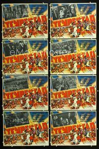 4e914 TEMPEST 8 Mexican movie lobby cards '60 Van Heflin, Silvana Mangano, Viveca Lindfors!