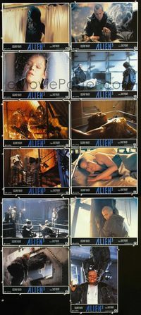 4e283 ALIEN 3 12 Spanish LCs '92 Sigourney Weaver, cool different images from sci-fi gore-fest!