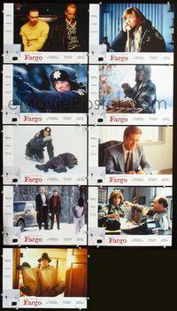 4e344 FARGO 9 Spanish lobby cards '96 a homespun murder story from the Coen Brothers, cool images!