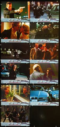 4e338 HEAT 11 Spanish movie lobby cards '95 action images of Al Pacino, Robert De Niro & Val Kilmer!