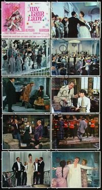 4e342 MY FAIR LADY 10 Spanish LCs '64 cool different images of Audrey Hepburn & Rex Harrison!