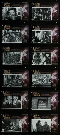 4e326 SCHINDLER'S LIST 12 Spanish movie lobby cards '93 Steven Spielberg, Liam Neeson, Ralph Fiennes