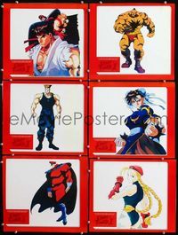 4e365 STREET FIGHTER 2 6 Spanish movie lobby cards '94 great images from Japanese anime cartoon!