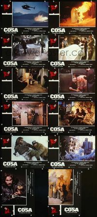 4e330 THING 12 Spanish movie lobby cards '82 John Carpenter, cool images from sci-fi horror classic!
