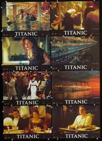 4e359 TITANIC 8 Spanish movie lobby cards '97 Leonardo DiCaprio, Kate Winslet