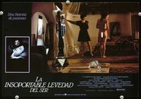 4e386 UNBEARABLE LIGHTNESS OF BEING Spanish movie lobby card '88 Juliette Binoche, Lena Olin!