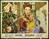 4f669 HOTEL SAHARA English LC '51 great close up of sexy Yvonne De Carlo with coolest jewelry!