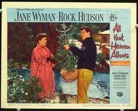 4f389 ALL THAT HEAVEN ALLOWS LC #2 '55 Rock Hudson carries living Christmas tree for Jane Wyman!