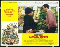 4f400 ANIMAL HOUSE lobby card '78 Tim Matheson in supermarket tells Verna Bloom that his is bigger!