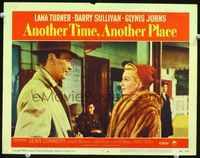 4f403 ANOTHER TIME ANOTHER PLACE LC #8 '58 c/u of Lana Turner in fur coat looking at Barry Sullivan