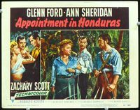 4f408 APPOINTMENT IN HONDURAS LC #7 '53 Zachary Scott holds sexy Ann Sheridan, Rodolfo Acosta