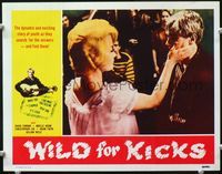 4f434 BEAT GIRL movie lobby card '61 Noelle Adam slaps punk who got fresh, she's Wild For Kicks!