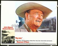 4f445 BIG JAKE movie lobby card #1 '71 great super close up of older John Wayne in cowboy hat!