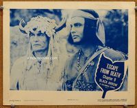 4f457 BLACK ARROW chap 9 movie lobby card R55 great close image of two Native American Indian men!