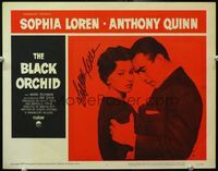 4f459 BLACK ORCHID signed LC #3 '59 by sexy Sophia Loren, who is being held by sad Anthony Quinn!