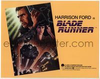 4f038 BLADE RUNNER title card '82 Ridley Scott sci-fi classic, art of Harrison Ford by John Alvin!