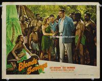 4f467 BLONDE SAVAGE LC #3 '47 Leif Erickson finds sexy Amazon Gale Sherwood in African jungle!