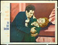 4f470 BLUE GARDENIA LC #1 '53 Fritz Lang, Anne Baxter struggles to get away from Raymond Burr!