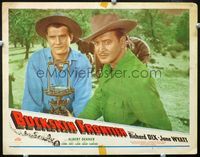 4f487 BUCKSKIN FRONTIER LC #7 R48 Richard Dix & young George Reeves surveying land for railroad!