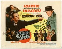 4f042 BULLET FOR JOEY signed TC '55 by Audrey Totter, who is with Edward G. Robinson & George Raft!