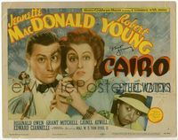 4f045 CAIRO signed title card '42 by Robert Young, who is with Jeanette MacDonald & Ethel Waters!