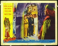 4f499 CASBAH movie lobby card #5 '48 police lead Tony Martin as Pepe Le Moko out of the Casbah!