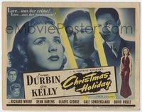 4f053 CHRISTMAS HOLIDAY title card '44 Deanna Durbin is lovely, flaming, brilliant, and dramatic!