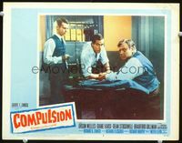 4f518 COMPULSION LC #2 '59 Orson Welles must defend psychotic Dean Stockwell & Bradford Dillman!