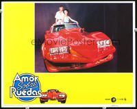 4f525 CORVETTE SUMMER Spanish/U.S. LC #1 '78 Mark Hamill & Annie Potts sitting on top of Chevy sports car!