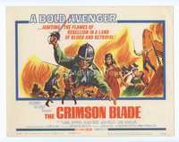 4f066 CRIMSON BLADE title lobby card '63 Oliver Reed in a land of blood and betrayal, Hammer!