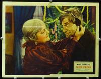 4f538 DAVID HARUM lobby card '34 close up of Louise Dresser putting ear muffs on Will Rogers!